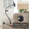 [VIDEO Provided] 108" Modular Sectional Sofa, L-Shape with 31.5" Extra-Wide Seat Cushion, USB and Type-C Charger, Phone Holder and 2 Side Storage Pockets, Free Movement Ottoman, Striped Chenille