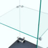 American-Style Non-Lit Glass Display Cabinet (0.2" Tempered Glass) – Soft-Close Drawer Slides  3 Adjustable Shelves, Ideal for Display & Storage