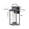 Outdoor Porch Lights, Textured Black Exterior Lighting Fixtures Wall Mount, Modern Outdoor Wall Sconce Lantern for House, Front Porch, Anti-Rust Waterproof Outdoor Garage Lights for Coach (1 pack)