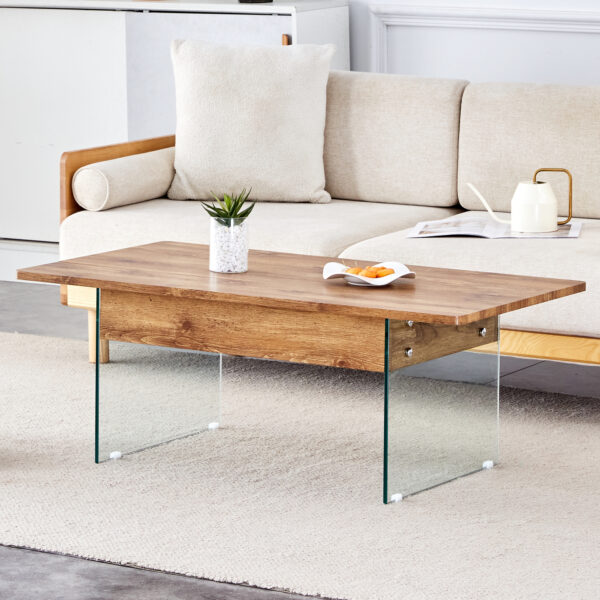d745757ff5314cf9aced421b0186fdee_1a503f75c60cc851cc4c5317c657003f Multifunctional Lift Top Coffee Table -Light Wood Color Grain Sticker, Essential for Modern Homes.Tempered Glass Legs,Lift Top Feature.Perfectly Fitting Into Living Rooms And Office.
