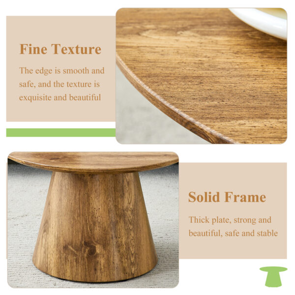 d89e1cd2c7eb476e9ed83735a3b22c2b_56cb5e5c7ec52229f3bd3b37bee8a8d0 Natural Wood Grain MDF Round Coffee Table - 25.6" Diameter, 15.7" Height.Natural Wood Grain Texture Sticker,Exquisite Wood Grain Surface,Flexible MatchingMRound Tabletop Design.