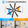 72" Walnut LED Ceiling Fan Light with 8 Wooden Blades, Remote Control, Adjustable Color Temperature for Living Room, Bedroom, or Dining Room (Silent/6-Speed/Reversible/DC Motor)
