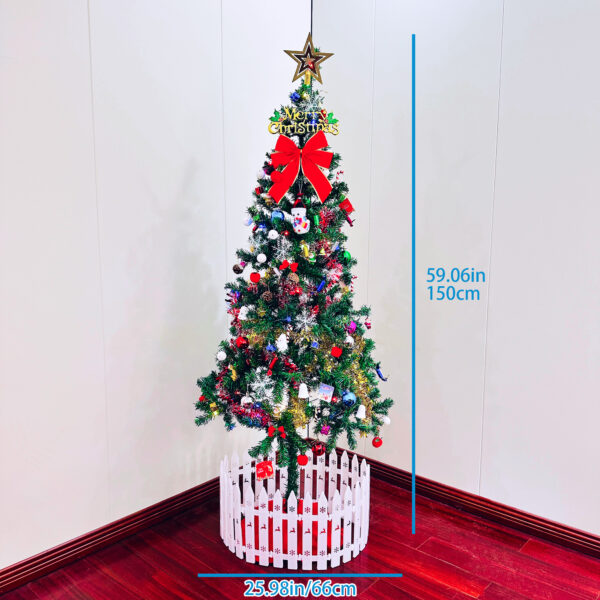 d8e5779780344f7cbf3bdcf421af586a_9f4574b07052c29f085f2c8c71e86b54 5ft artificial Christmas tree with LED energy-saving lights, including 109 pendant tree skirts and guardrails