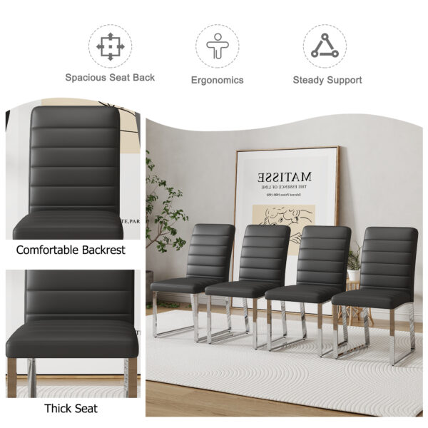 d9bed0fe0d3a4650b78d7cef01046f21_3114d90f56e9fe38e1f7f21a1b9444f4 4-Pack - Heavy-duty chairs set: 2.1" thick cushion, iron frame, perfect for home or office. Classic colors, great value W1151134525