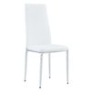 Modern Style Dining Chairs Set of 6 in White, Essential for Minimalist Homes.Meeting Family Dining Needs,PU Material Seat,Silver Metal Legs,Blending into Various Home Environments.W1151107276