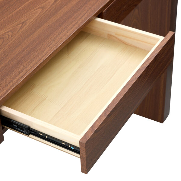 dcdad22ae0c34f9096a61260b4e281b4_f2d36a7d77a3728c3b555f981a6772f6 Elegant Dark Wood Grain Bar Table-50 Inches Long, a Practical Choice for Modern Homes.Dark Wood Grain Texture Sticker,Equipped With Two Drawers.Serving As A Bar Table Or A Desk.