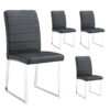 4-Pack - Heavy-duty chairs set: 2.1" thick cushion, iron frame, perfect for home or office. Classic colors, great value W1151134525