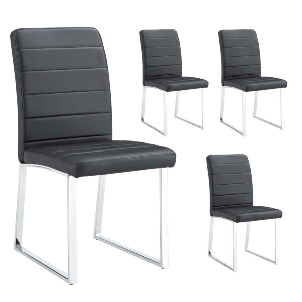 de7acd7c18b94d5ebe4cc1e5cfbf3319_ee0247cdf98f1a803e6461262ba8b716 4-Pack - Heavy-duty chairs set: 2.1" thick cushion, iron frame, perfect for home or office. Classic colors, great value W1151134525