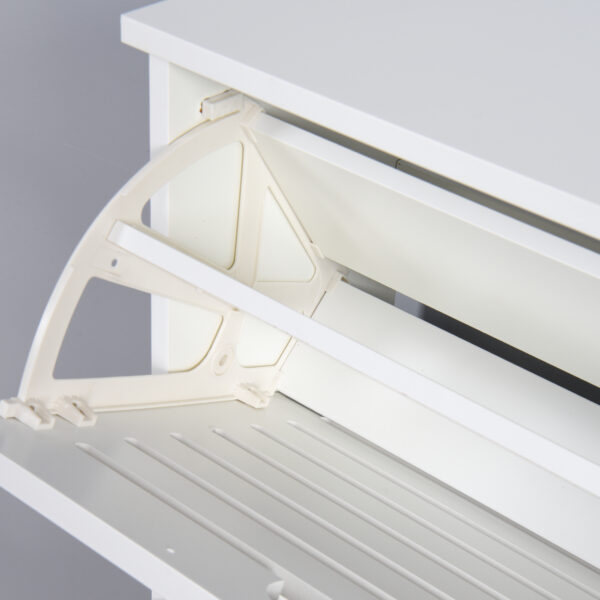 deebbee0dd3a42ad95cc8c7eb2827f1e_20211214_a0f2b43e0e16fe1363f873d1b730345a Wooden Shoe Cabinet for Entryway, White Shoe Storage Cabinet with 3 Flip Doors 20.94x9.45x43.11 inch
