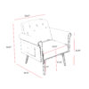 OFF WHITE  velvet armchair with metal  legs