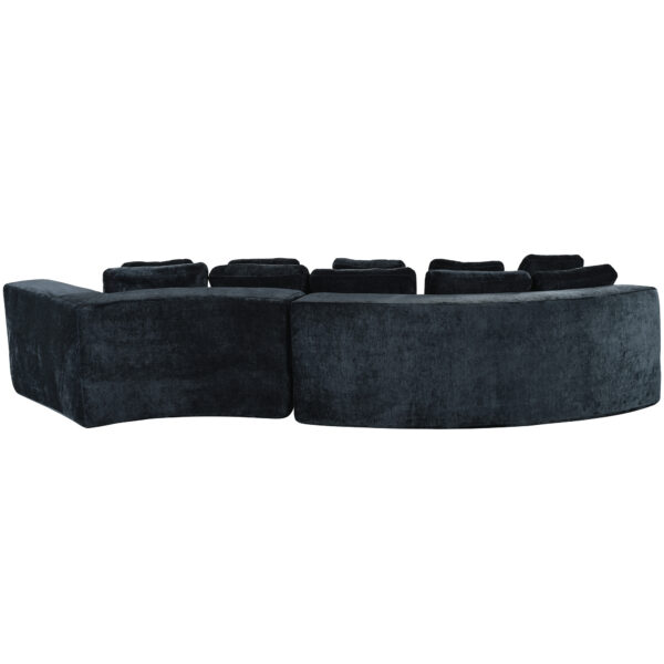 U_Style 115.7" Pure Foam Modular Sofa, 2-Piece Set with 5 Cushions, 4-Seater, Chenille Jacquard Fabric, Curved Design, No Assembly Required, Soft Upholstered Sofa for Living Room & Bedroom