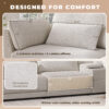 [VIDEO+NEW]124'' Modular Sectional Sofa with Storage Console and Movable Ottoman,33'' Wide Seat,4 Seat L Shaped Chenille Couch,Reversible Comfy Sofa with USB Charger for Living Room,Apartment,2 Colors