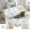 119*55" Modern Oversized Sectional Sofa,L-shaped Luxury Couch Set with 2 Free pillows,5-seat Chenille Indoor Furniture with Chaise for Living Room,Apartment,Office,2 Colors