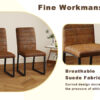 4-Pack - Heavy-duty chairs set: 2.1" thick cushion, iron frame, perfect for home or office. Classic colors, great value