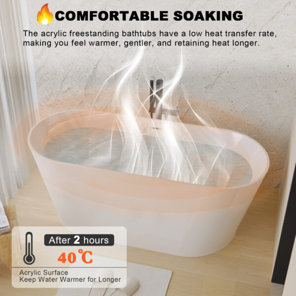 e2408301b04346d58f7b727a6447bbe8_28ad6e67f12fd1b2228926e936b6bd85 67" Acrylic Freestanding Bathtub, stand alone bathroom tub, Glossy White, Toe-tap Chrome Drain, cUPC Certified