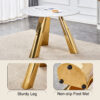 42" Luxury Sintered Stone Table: 0.45" Durable Top + 6" Steel Legs, 500lb Capacity, Stain/Heat-Resistant White/Gray Veined Surface - Modern Minimalist Design