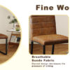 4-Pack - Heavy-duty chairs set: 2.1" thick cushion, iron frame, perfect for home or office. Classic colors, great value