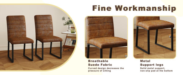 e2da0ff5d584498e807a03a0a9952a7e_d3e8085e031027b77685cd0aa4663248 4-Pack - Heavy-duty chairs set: 2.1" thick cushion, iron frame, perfect for home or office. Classic colors, great value