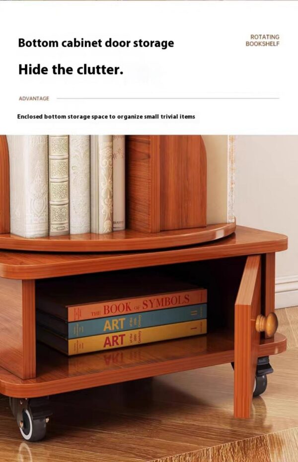 e363228366d74dfc880b2964fbff5d6c_75763d063cda798e66c346afa9046d1d (UPGRADED) Rotating Bookshelf, 360 Display Corner Bookshelf for Small Space, 6 Tier Bookcase Storage Rack with Wheels, Wood Narrow Organizer for Bedroom, Living Room, Study Room, Walnut Brown, Shelves