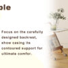4-Pack - Heavy-duty chairs set: 2.1" thick cushion, iron frame, perfect for home or office. Classic colors, great value