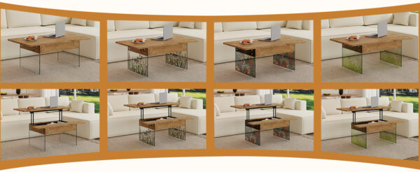 e39be3db552d41bc8d1ff77b56be7f3f_7ebfcb680f0734031992804db74f4f2d Multifunctional Lift Top Coffee Table -Light Wood Color Grain Sticker, Essential for Modern Homes.Tempered Glass Legs,Lift Top Feature.Perfectly Fitting Into Living Rooms And Office.