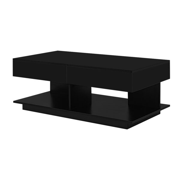 U-Can 41.3''-76.7'' Extendable Coffee Table, Efficient Central Coffee Table with Multiple Storage Compartments, Multifunctional Adjustable Coffee Table with Hidden Storage Space for Living Room