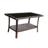 Four-Piece Sofa Set Table With Sofa Chair PE Rattan Outdoor Furniture HY4-001 Box *1 With Sapphire Blue Color Cushion