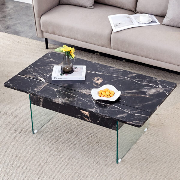 e4d80c9ae88b418a908cca245ce214ab_b4b877896ca807b22b0cbf24c0912c39 Multifunctional Lift Top Coffee Table -Black Marble Pattern, Essential for Modern Homes.Tempered Glass Legs,Multiple Color Options,Lift Top Feature.Perfectly Fitting Into Both Living Rooms And Office.