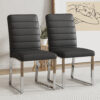 2-Pack - Premium PU office/dining chairs with high-density foam, sturdy iron legs (electroplate/spray paint), multiple colors. Easy assembly