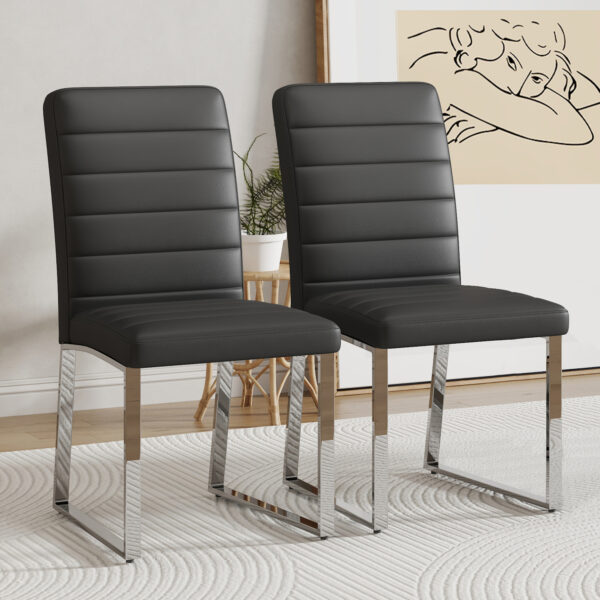e7119b40bbe64beeb28f77ef90f43ade_f917c813ccef5680f5d957e629762460 2-Pack - Premium PU office/dining chairs with high-density foam, sturdy iron legs (electroplate/spray paint), multiple colors. Easy assembly