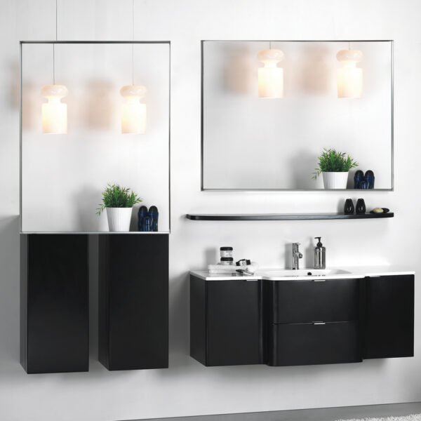 36x24inch Glossy Brushed Silver Framed Mirror For Bathroom Rectangular Wall Bathroom Mirror Metal Frame Farmhouse Mirror Large Decorative Square Corner Rectangle Mirror(Horizontal & Vertical)