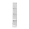 Freestanding  Cabinet with Inadjustable Shelves and two Doors for Kitchen, Dining Room, White