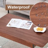 Multifunctional Lift Top Coffee Table -Dark Wood Color Grain Sticker, Essential for Modern Homes.Tempered Glass Legs,Lift Top Feature.Perfectly Fitting Into Living Rooms And Office.