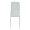Modern Style Dining Chairs Set of 6 in Light Gray, Essential for Minimalist Homes.Meeting Family Dining Needs,PU Material Seat,Silver Metal Legs,Blending into Various Home Environments.W1151107277