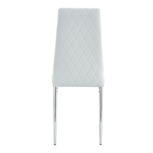 e868552389814f779c6e677bccf7df94_09546c1ab665a3c079b5eaf7dfd98056 Modern Style Dining Chairs Set of 6 in Light Gray, Essential for Minimalist Homes.Meeting Family Dining Needs,PU Material Seat,Silver Metal Legs,Blending into Various Home Environments.W1151107277