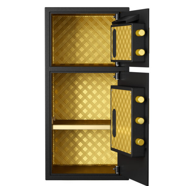 Large Double-door Coin-operated Safe,Digital Security Safe with Fireproof and Waterproof Bag,6.0 Cubic Feet Safe Box with Hidden Code Function for Home,Office and Hotel