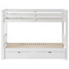 Twin over Pull-out Bunk Bed with Trundle, White(Old SKU:SM000301AAK-1)