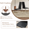 Modern Style Dining Chairs Set of 6 in Black, Essential for Minimalist Homes.Meeting Family Dining Needs,PU Material Seat,Silver Metal Legs,Blending into Various Home Environments.W1151107275