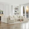 106" Cloud Sectional Couch L-Shape with Right Facing Chaise(Single Seat is not included),Deep Seat Modern Modular Sofa for Living Room,No Assembly Required,Beige (Plush Corduroy Fabric),SF502BG-RFC