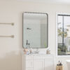 Wall Mirror 30x40 Inch Black Rectangular Mirror Metal Framed Mirror Vanity Mirror Dressing Mirror, for Bathroom, Living Room, Bedroom Wall Decor