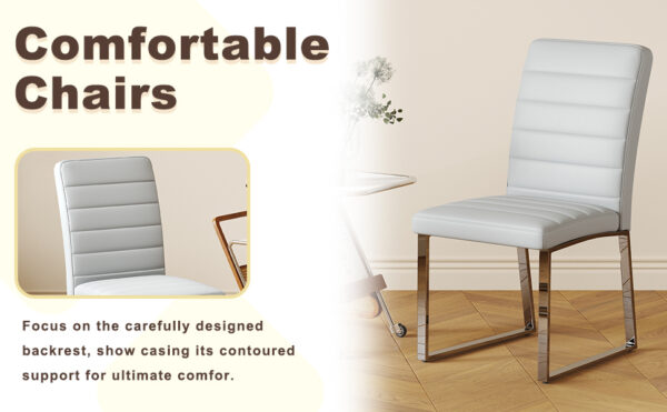 2-Pack - Premium PU office/dining chairs with high-density foam, sturdy iron legs (electroplate/spray paint), multiple colors. Easy assembly