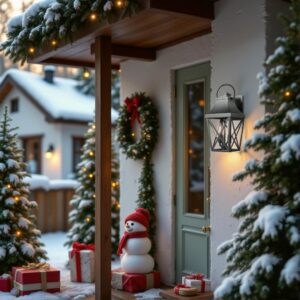 Outdoor Wall Lights, Porch Lights, Waterproof Outdoor Wall Sconce, Exterior Light Fixture Matte Black with Clear Glass Shade for Garage Patio Front Door Balcony (2 pack)
