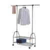 Chrome Metal Clothes Rack Extendable Bar