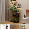 (Heart Shape) Plant Stand Indoor with Grow Lights, Tiered Indoor Plant Shelf, Metal Plant Flower Holder Stand, S-Shaped Plant Rack for Home, Patio,Plant Stand,Plant Stand Indoor