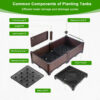 31.5x31.5x19.6in Raised Garden Beds Outdoor, Polypropylene Planter Boxes Outdoor for Vegetables, Flowers, Herbs, Garden Box with Drain Outlet, Heat and Frost Resistance Planters, 440lb Capacity