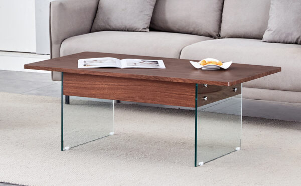 f0029732f9e7480a9243a2047184c802_52671af6d15b633849dcde1e27d6aa68 Multifunctional Lift Top Coffee Table -Dark Wood Color Grain Sticker, Essential for Modern Homes.Tempered Glass Legs,Lift Top Feature.Perfectly Fitting Into Living Rooms And Office.
