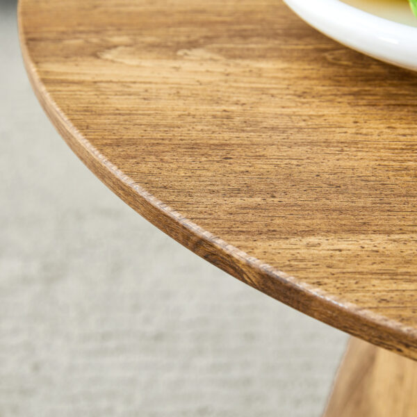 f0e52455a8014263aa903fb711c850a7_2fd88839533718a1f2638b71d741e774 Natural Wood Grain MDF Round Coffee Table - 21.6" Diameter, 19.7" Height.Natural Wood Grain Texture Sticker,Exquisite Wood Grain Surface,Flexible MatchingMRound Tabletop Design.