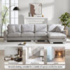119*55" Modern Oversized Sectional Sofa,L-shaped Luxury Couch Set with 2 Free pillows,5-seat Chenille Indoor Furniture with Chaise for Living Room,Apartment,Office,2 Colors