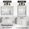 36x24inch Glossy Brushed Silver Framed Mirror For Bathroom Rectangular Wall Bathroom Mirror Metal Frame Farmhouse Mirror Large Decorative Square Corner Rectangle Mirror(Horizontal & Vertical)