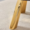 The 42-inch stainless steel gold-plated flamed granite round table with seating for 4 or 6 people is perfect for dining, entertaining, or as a conference table
